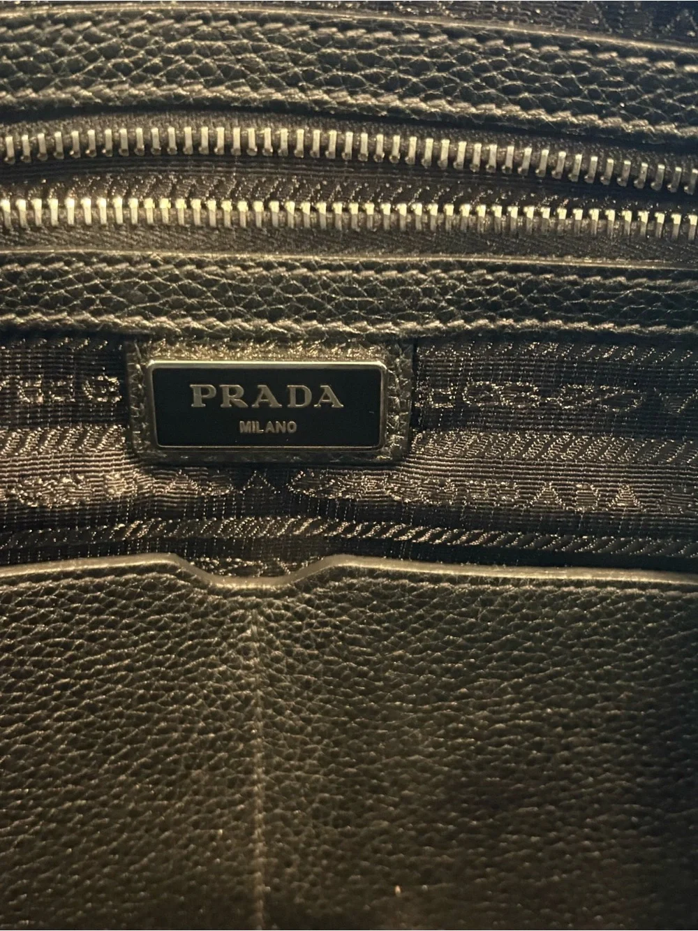 Prada - Men's Leather Laptop Bag, Briefcase.  Black. NEW